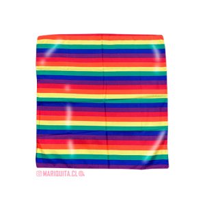 Pañoleta Arcoiris Líneas Delgadas Brillante