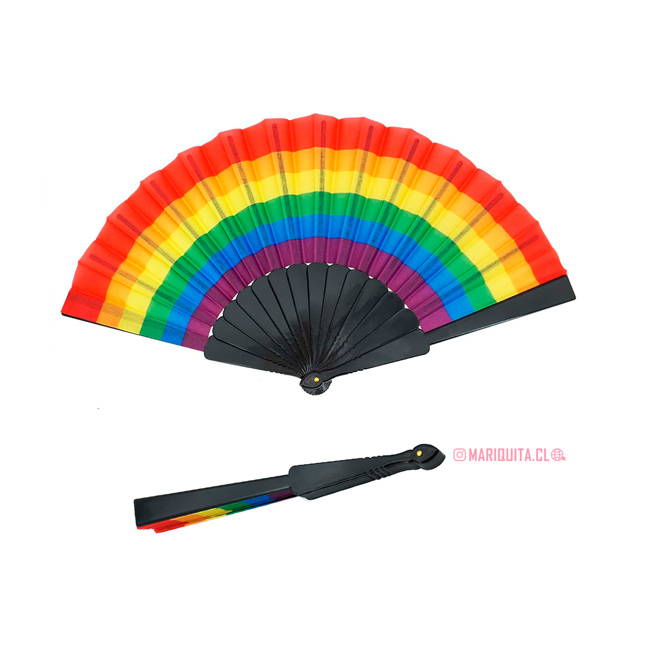 Abanico Arcoiris Horizontal Negro