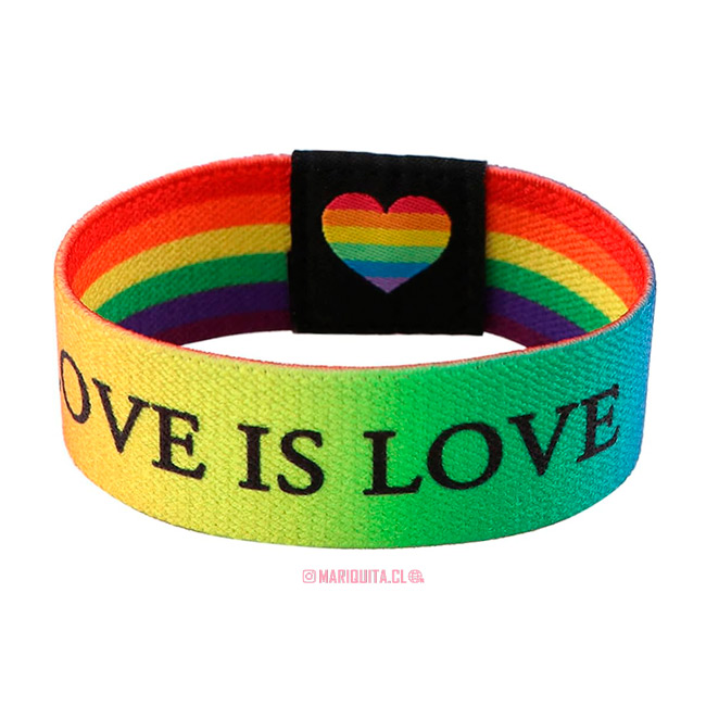 Pulsera Elasticada Arcoiris Love is Love