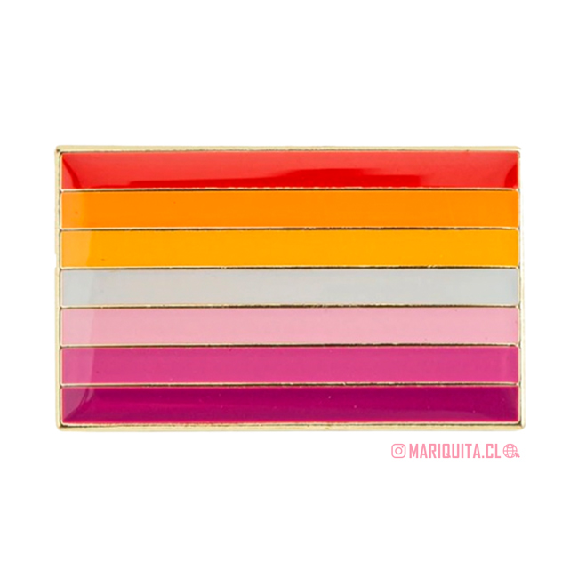 Pin Bandera Lésbica Sunset 7