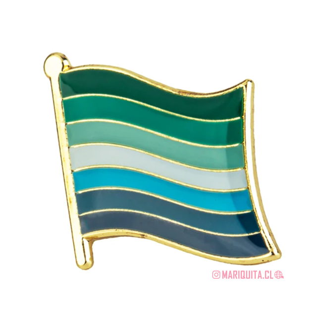 Pin Bandera Gay 7 Ondulada