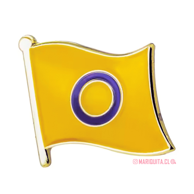 Pin Bandera Intersexual Ondulada