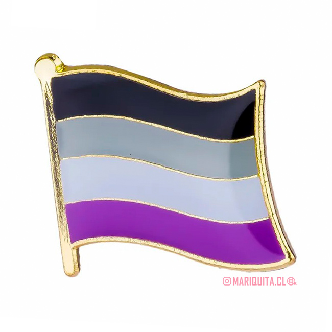 Pin Bandera Asexual Ondulada
