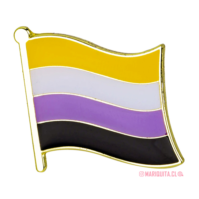 Pin Bandera No Binarie Ondulada