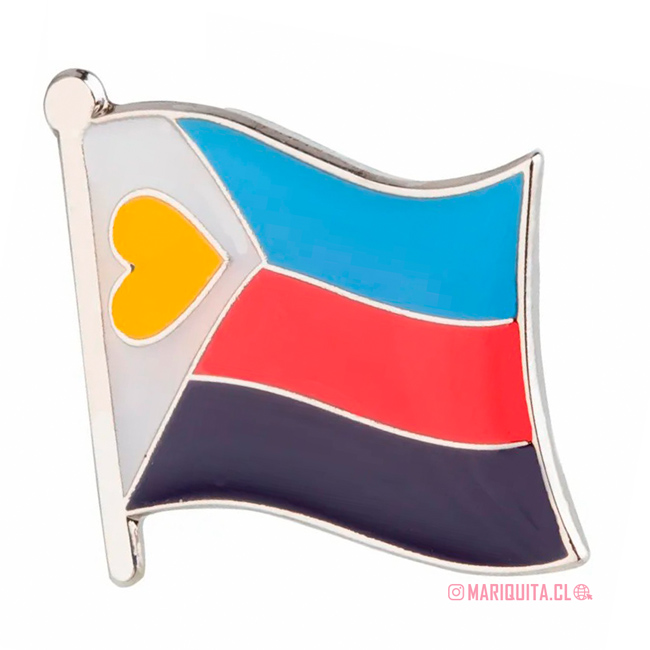 Pin Bandera Poliamor Ondulada