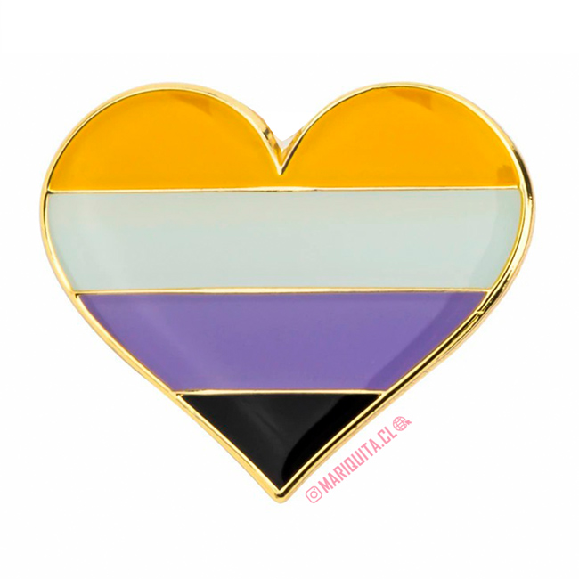 Pin Corazón No Binarie