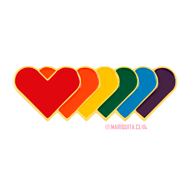 Pin 6 Corazones Gansas