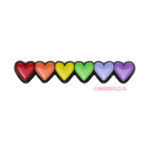 Pin 6 Corazones Pequeños