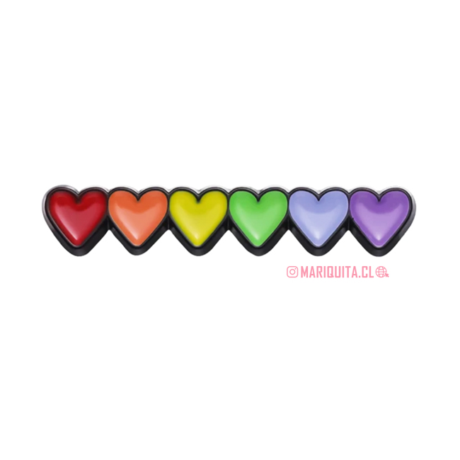 Pin 6 Corazones Pequeños