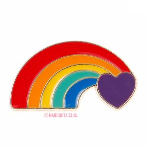 Pin Corazón y Arcoris LGBTIQA+