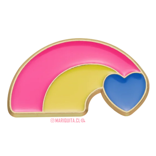Pin Corazón y Arcoris Pansexual