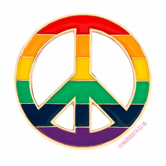 Pin Símbolo Paz Arcoiris