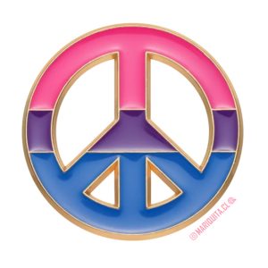 Pin Símbolo Paz Bisexual
