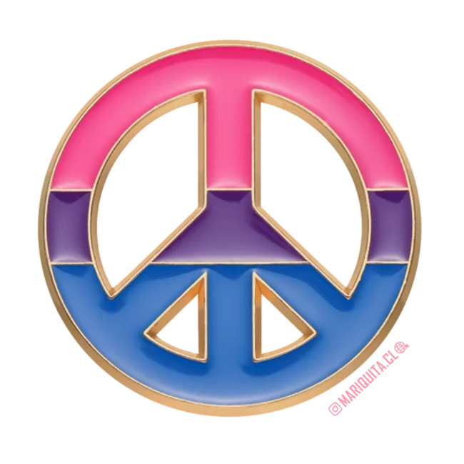 Pin Símbolo Paz Bisexual
