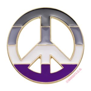 Pin Símbolo Paz Asexual