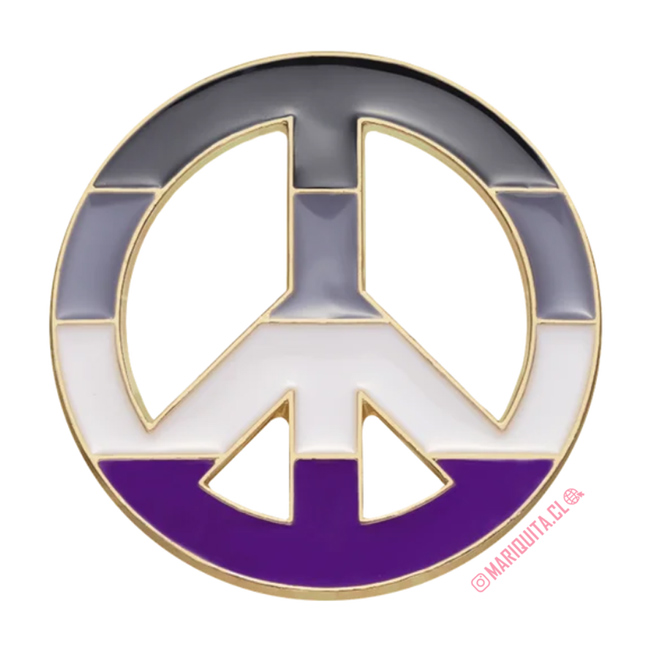 Pin Símbolo Paz Asexual