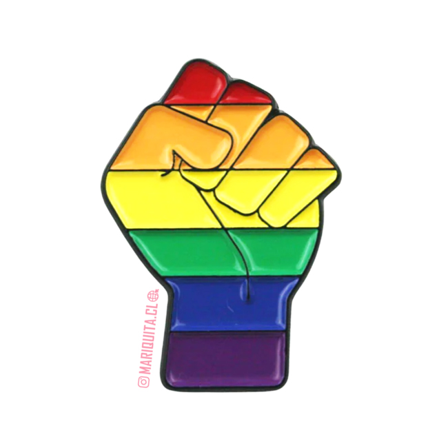 Pin Puño Arcoiris