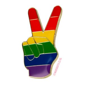 Pin Mano Paz Arcoiris Barniz