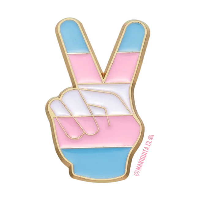 Pin Mano Paz Trans