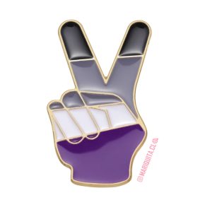 Pin Mano Paz Asexual