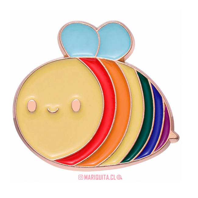 Pin Abeja Arcoiris