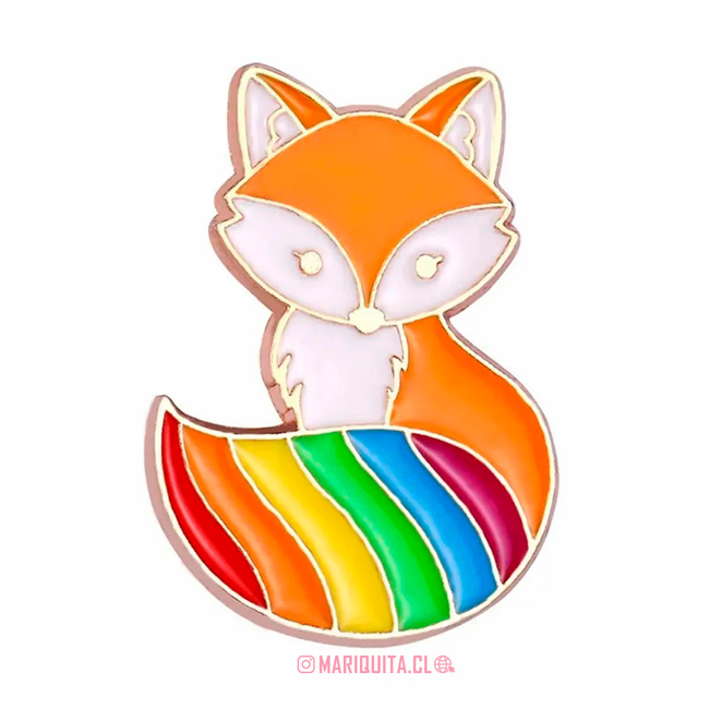 Pin Zorrín Arcoiris