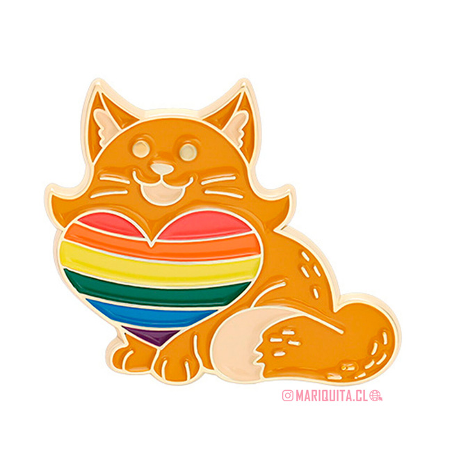 Pin Gatín Arcoiris