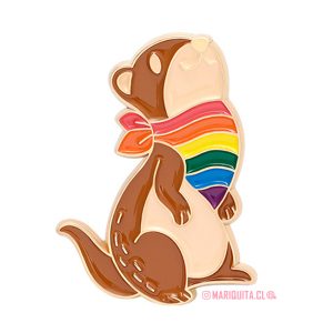 Pin Nutria Arcoiris