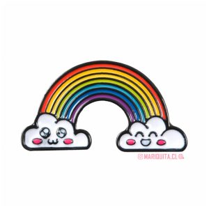Pin Arcoiris Nubes Kawaii