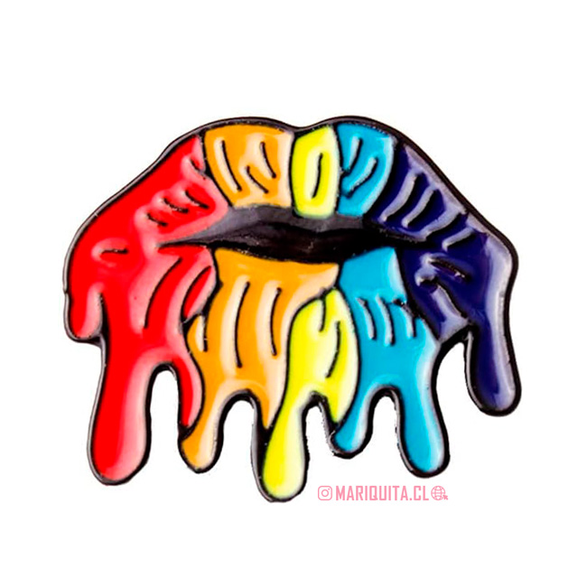 Pin Labios Arcoiris