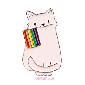 Pin Gatín Blanco