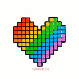 Pin Corazón Pixel