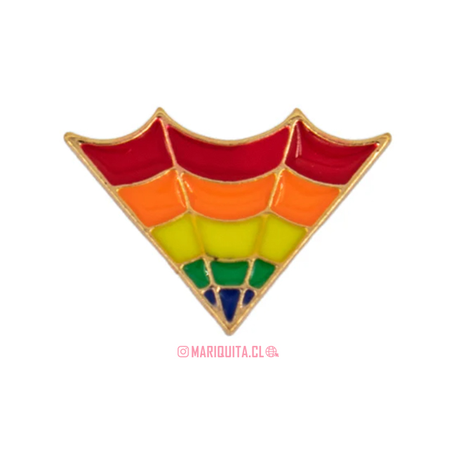 Pin Telaraña Arcoiris