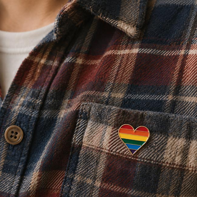 PIN CORAZÓN LGBT CLÁSICO - Imagen 2